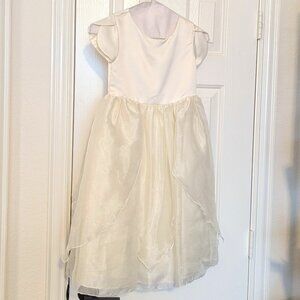 Ivory Flower Girl Dress, Kids Size 6